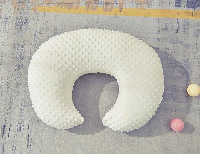 Baby Nursing Pillow Cover, Nursing Pillow Slipcovers for Breastfeeding Moms, Ultra-Soft Fit Standard Infant Nursing Pillows for Infant Newborn Baby Boy Girl (Pristine)