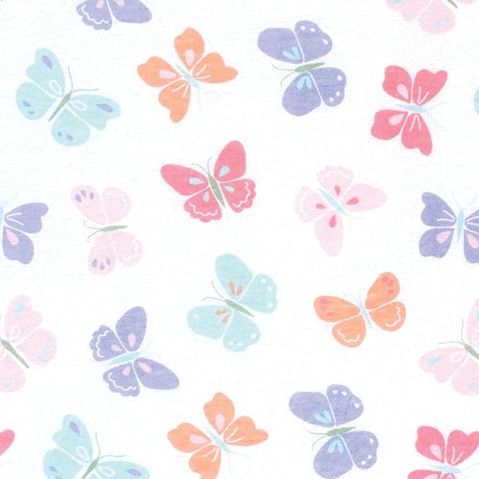 Hudson Baby Unisex Baby Cotton Changing Pad Cover, Pastel Butterfly, One Size