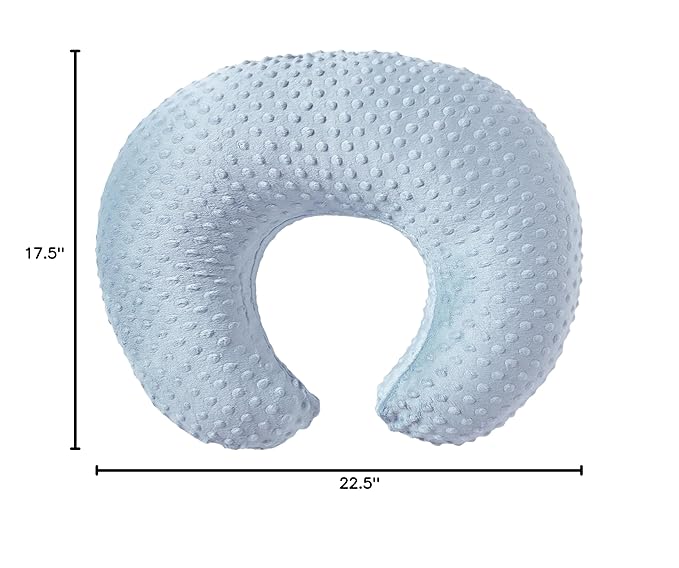 ESEN Nursing Pillow and Body Positioner for Breast Feeding and Bottle Feeding, Ultra Soft Baby Breastfeeding Pillows with Removable Nursing Pillow Cover for More Support for Mom and Baby (Blue)