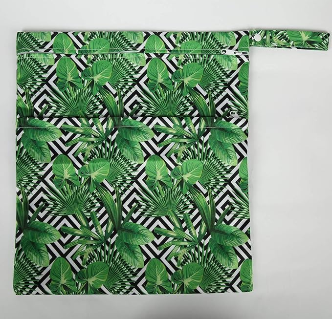 Wet Dry Bag Baby Cloth Diaper Nappy Insert Bag Reusable Washable (Musa Basjoo)