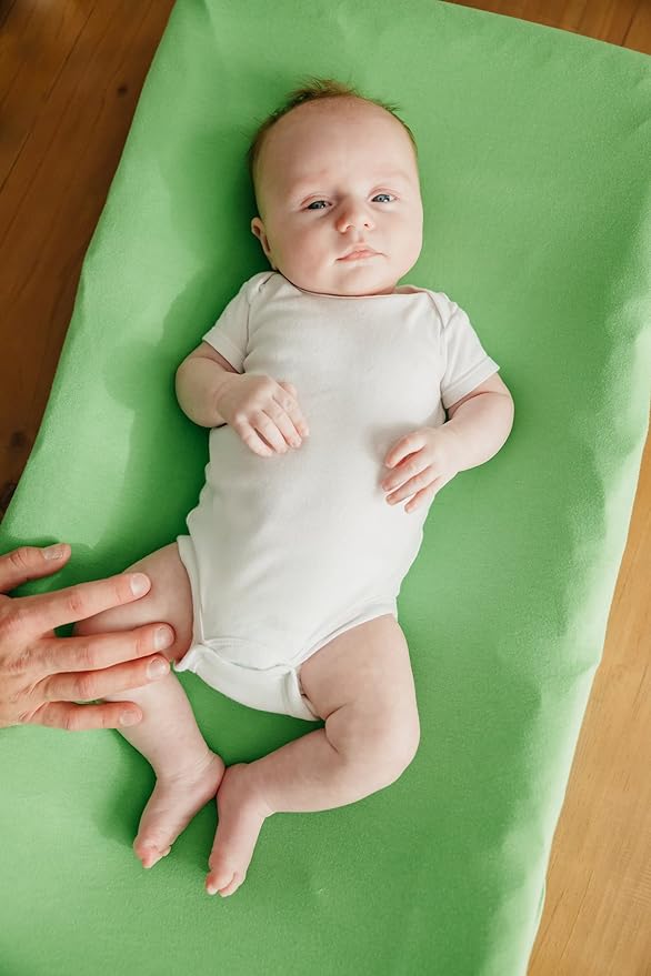 Copper Pearl Premium Knit Changing Pad Cover Soft, Stylish, and Universal Fit for All Standard Diaper Changing Pads, Trendy Design Changing Pad Covers, Lime