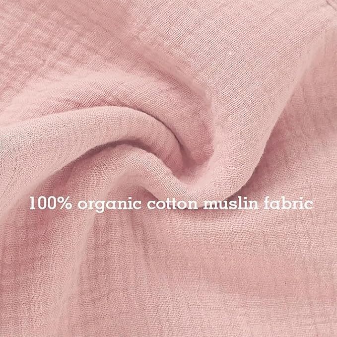 Aiden's Corner 100% Organic Muslin Cotton | Mix Use Baby Super Absorbent Infant Burp Cloth | Terry Cotton Towel | Washcloth for Newborns (Single Coral Pink)