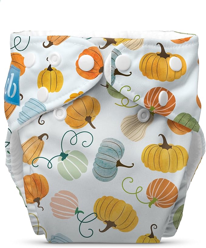 Charlie Banana Cloth Diapers, Reusable, Washable, Adjustable One Size Diaper, for Babies and Toddlers, with Absorbent Insert - Pumpkins, 1 Pack