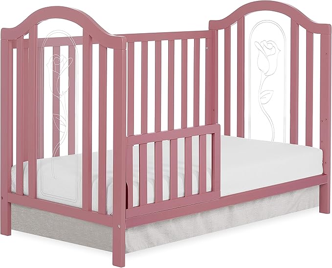 Dream On Me Universal Convertible Crib Toddler Guard Rail in Rose, Compatible with Select Dream On Me Cribs, Crib to Toddler Bed Conversion, Easily Attachable