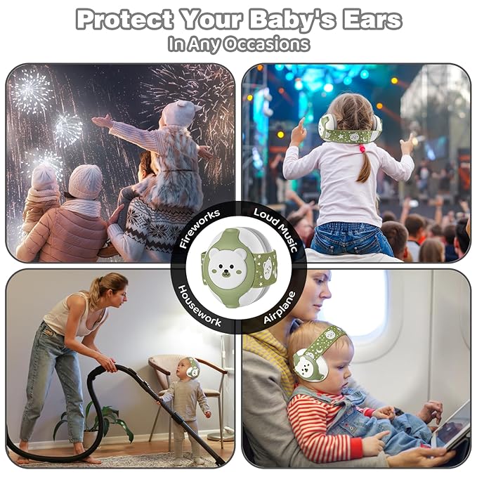 YomauiYee Infant Earmuffs,Baby Headphones Noise Cancelling Infant Ear Protection with Carrying Bag,25dB Baby Travel Essentials for Sleep/Plane/Noisy Event
