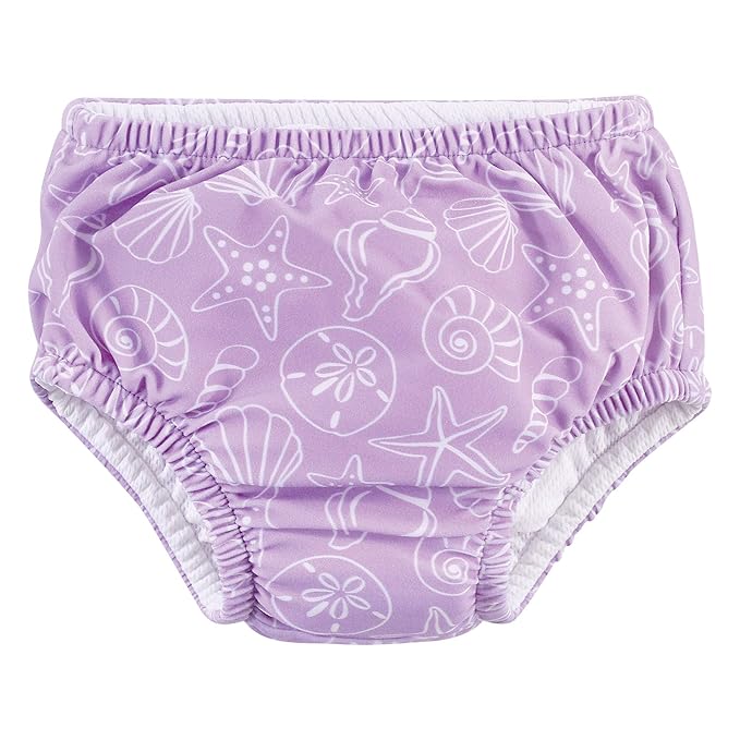 Hudson Baby Unisex Baby Swim Diapers, Sea Shells, 6-12 Months