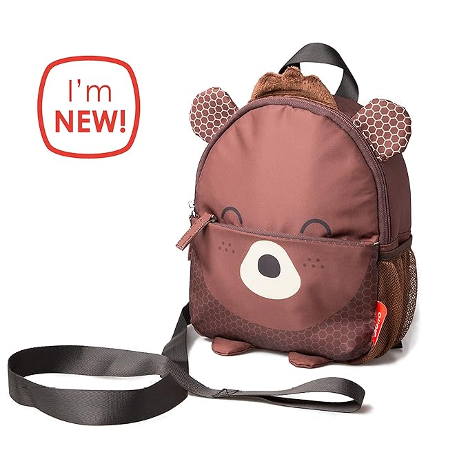 Diono Bear Character Kids Mini Back Pack Toddler Leash & Harness for Child Safety, with Padded Shoulder Straps for Child Comfort (Pack of 2)
