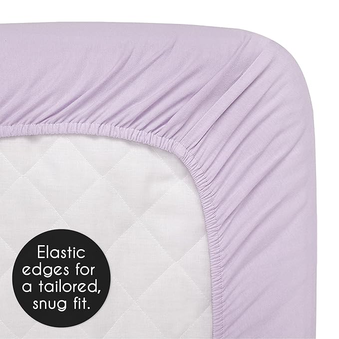 Sweet Jojo Designs Lavender Purple Boho Shabby Chic Floral Girl Baby Changing Pad Cover Infant Newborn Diaper Table Change Mat Sheet Lilac Violet Ivory Bohemian Vintage Garden Watercolor Flower Nature