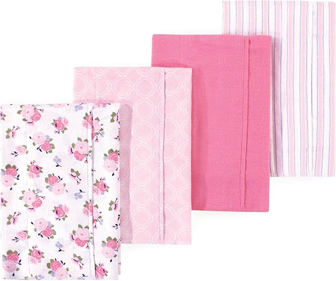 Little Treasure Luvable Friends Flannel Burp Cloths 4pk