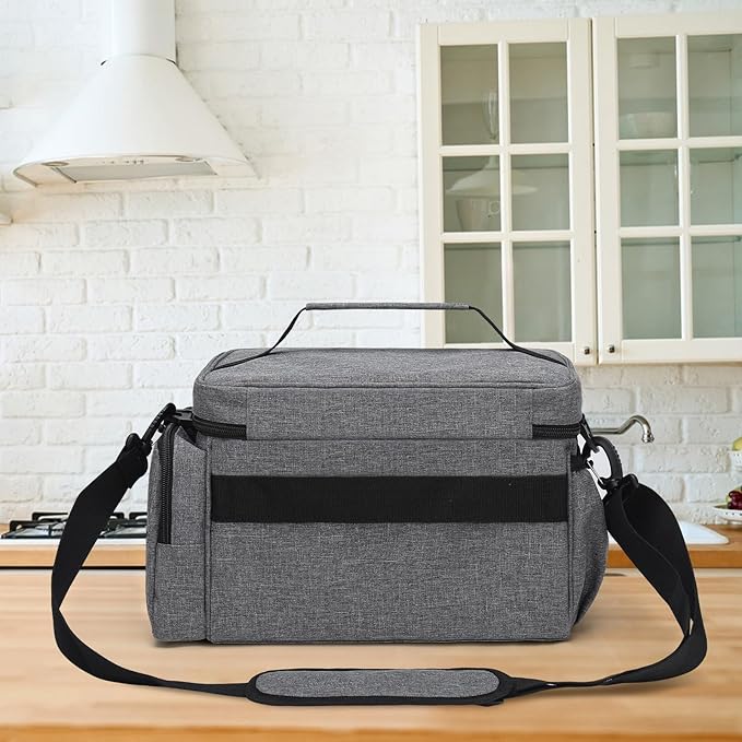 Breast Pump Bag Fit for Spectra S1 and S2, Pumping Bag with Waterproof Mat for Pump Accessories, Portable Pump Carrying Case for Work, Travel and Family Use, Grey