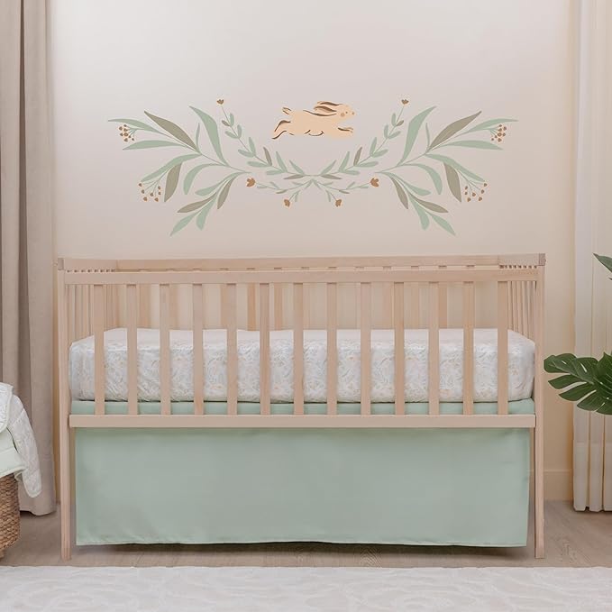 Fitted Crib Sheets for Boys and Girls, 2 Pieces 52"x28" 100% Cotton Crib Mattress Sheet, Absorbent Baby and Toddler Bed Sheets, Mattress Cover OEKO-TEX Cribs Sheet Set, Green Woodland Neutral Gift Set