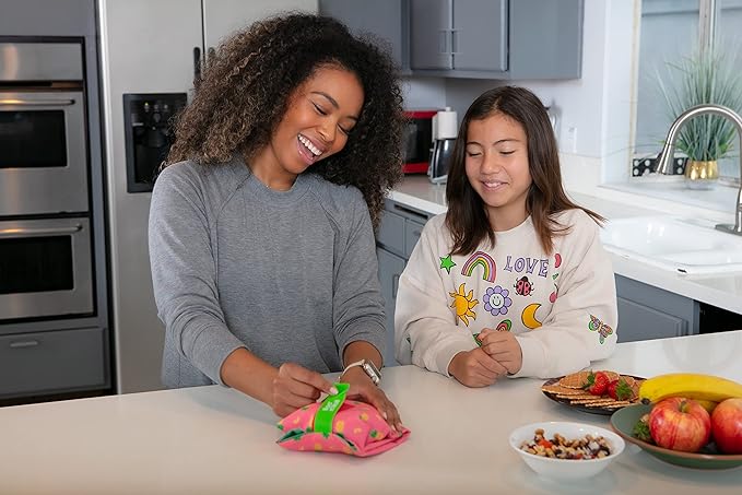 Roll'eat Ā® Boc'n'Roll 2 Units Pack Red Color and Watermelon Design | Reusable Sandwich Bag | Sandwich Container | Eco Friendly Food Bag | Reusable and Washable Sandwich Wrap