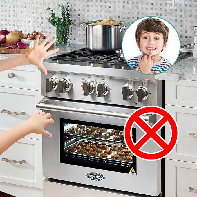 Kids Stove Knob Safety Cover 5-Pack Baby Resistant Kitchen Oven Knob Lock Universal Gas Burner Child Resistant(Black)