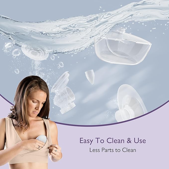 Hands Free Breast Pump:Wearable Breast Pump Portable with 3 Modes/9 Levels/LED Display - Low Noise,for 25/21/17mm Silicone Cushion Insert,2 Count