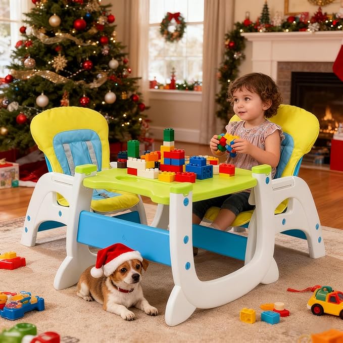 Baby High Chair,3 in 1 High Chairs for Babies and Toddlers, Convertible Toddler Highchair, Adjustable Infant Feeding Chair for Boy & Girl, Easy Clean Baby Eating Chair for 6 Months and Up
