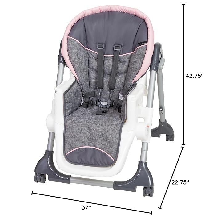 Baby Trend Dine Time 3-in-1 High Chair, Starlight Pink