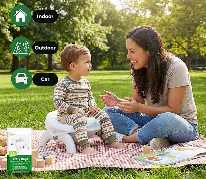 Pail Buddies 60 Refill Potty Bags: Absorbent, Disposable Liners Compatible with OXO Tot 2-in-1 Go Potty | Strong, Leak-Proof Bags Fits Most Travel Potties, Potty Chairs, Potty Seats & Portable Toilets