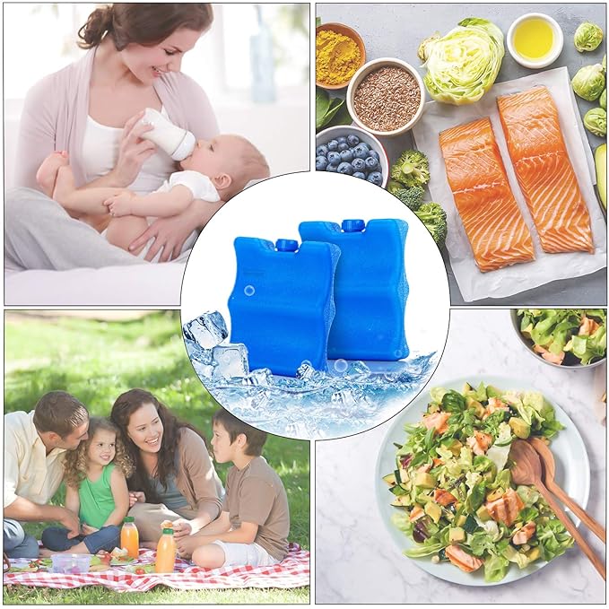 Teamoy Breastmilk Ice Pack(Pack of 2), Bottle Ice Packs for Breastmilk Storage and Breastfeeding Working Mom, Small