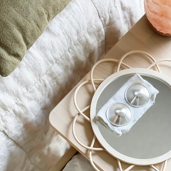 Willow - Silver Nursing Cups, 2 Pack, Breastfeeding Nipple Covers for Protection & BPA Free
