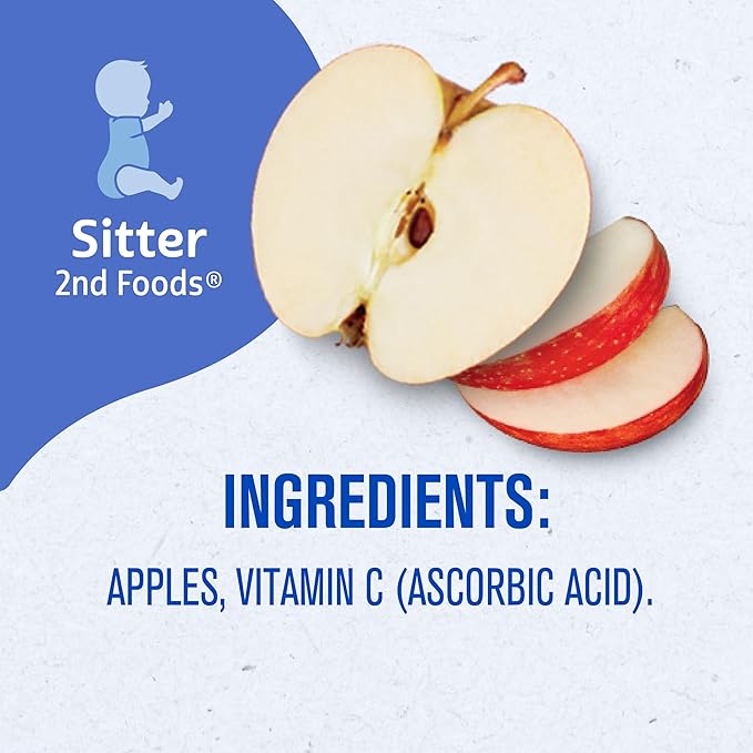 Gerber Baby Food Pouches, 2nd Foods for Babies, Apple, 3.5oz each (Pack of 12)
