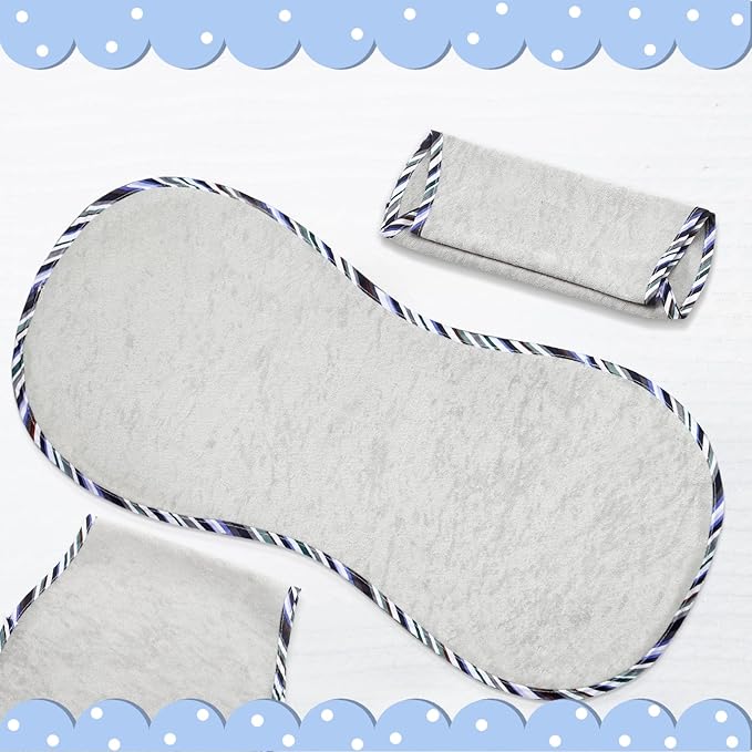 Timgle 6 Pcs 13 x 29 Inch Peanut Shape Changing Pad Liner Peanut Changing Pad Liner Portable Soft Washable Reusable Waterproof Diaper Mats Easy to Clean(Gray)