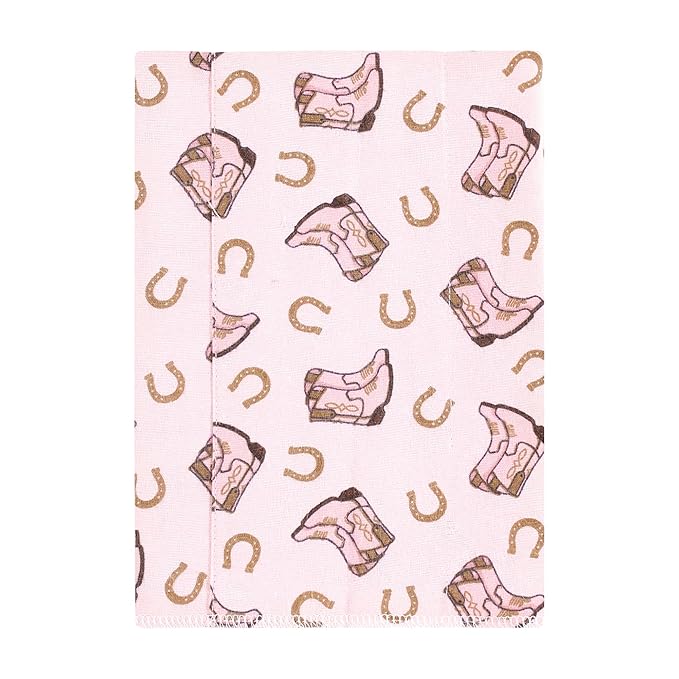 Hudson Baby Unisex Baby Cotton Flannel Burp Cloths 7-Pack, Cowgirl, One Size