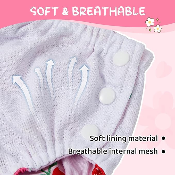 Durio Reusable Swim Diapers for Baby Toddler Newborn Washable Water Diapers for Swimming Beach Essentials