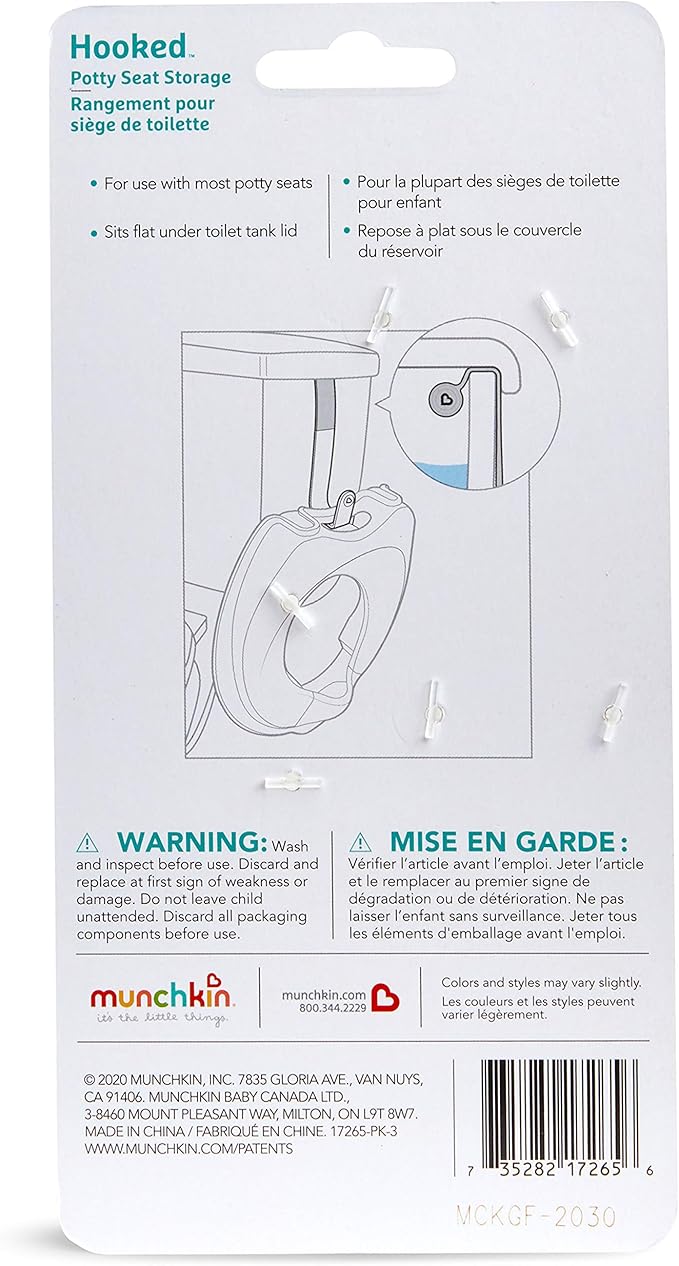 Munchkin® Hooked™ Potty Ring Storage Hook, Grey