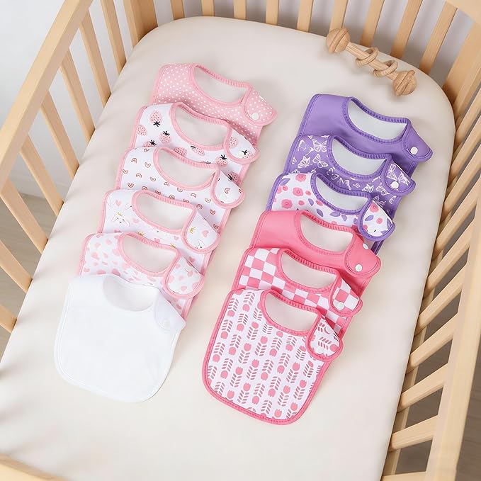 Baby Bibs Soft and Absorbent Organic Cotton Bandana Drool Bibs Set for Boys Girls Newborn 0-36 Months