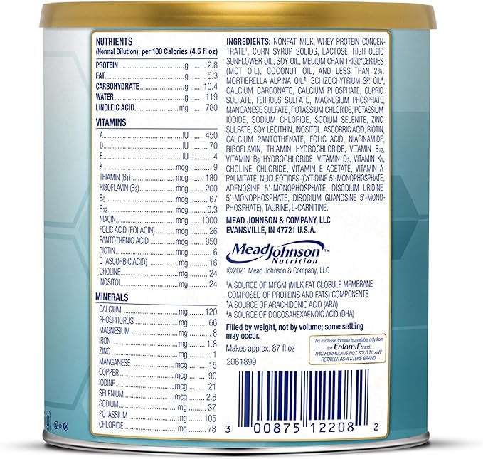 Enfamil NeuroPro EnfaCare High Calorie Premature Baby Formula, Milk-Based with Iron, Brain-Building DHA, Vitamins & Minerals for Immune Support, added easy-to-digest proteins, Baby Milk, 13.6 Oz Can