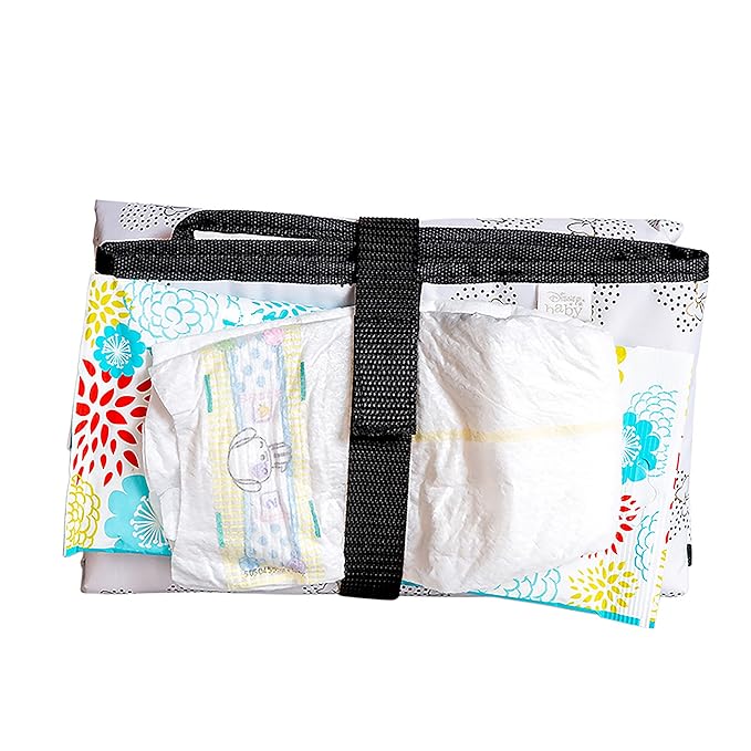 Disney Baby by J.L. Childress Full Body Portable Changing Pad for Babies - Diaper Changing Mat for Travel, Baby Accessory Essentials, Wipeable & Water-Resistant, Foldable & Compact - Minnie Mouse Dot