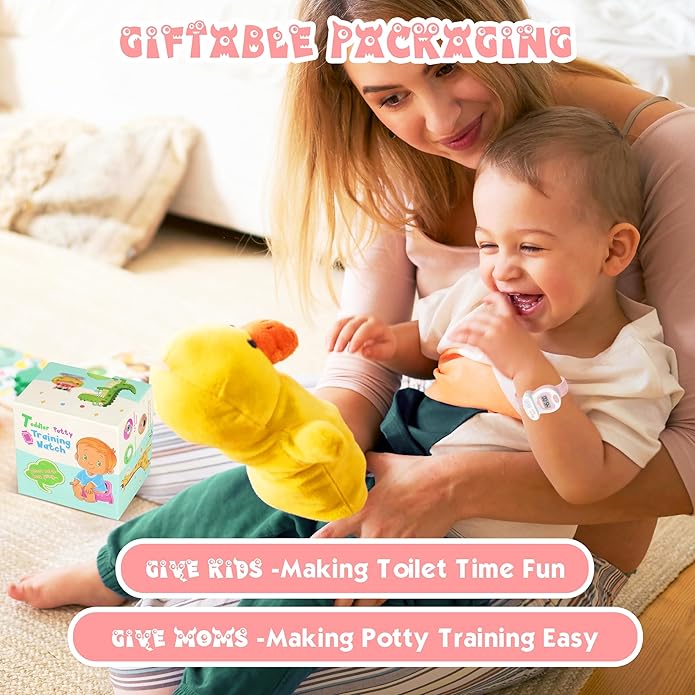 BEN NEVIS NN Potty Training Watch, Potty Timer Toilet Shape and LED Colorful Lights, Toddler Toilet Training Aid, Remind Toddler to Go to The Toilet, Best Gift for Toddlers