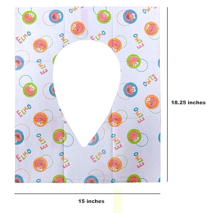 Sesame Street Potty Topper Disposable Stick-in-Place Toilet Seat Covers, 10 Count (Pack of 1)