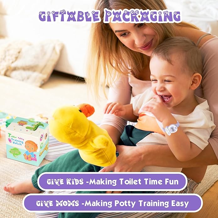 BEN NEVIS NN Potty Training Watch, Potty Timer Toilet Shape and LED Colorful Lights, Toddler Toilet Training Aid, Remind Toddler to Go to The Toilet, Best Gift for Toddlers