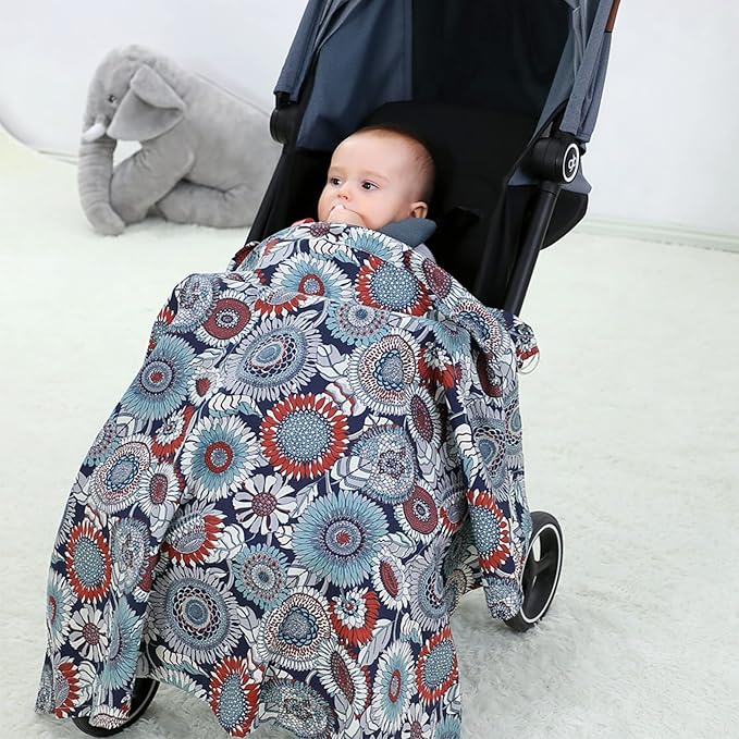 insular Nursing Cover for Breastfeeding, Infant Feeding Cover Breathable Cotton Privacy Breastfeeding Apron, Rose