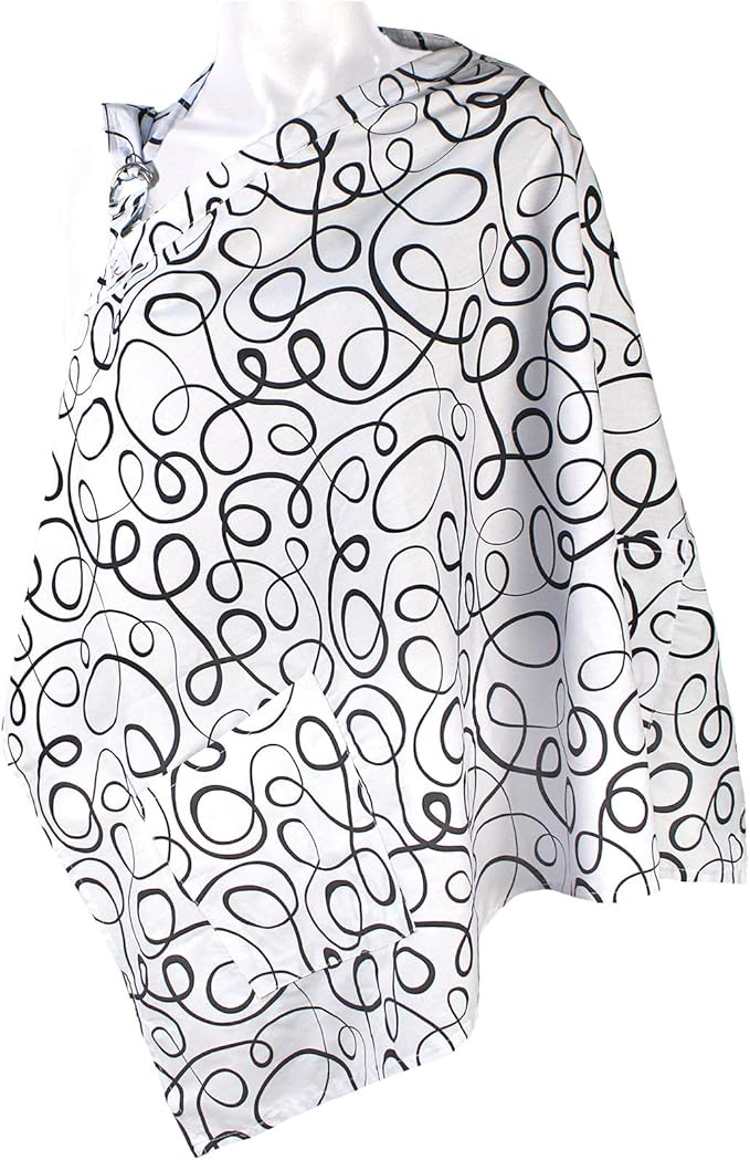 LK Baby Breastfeeding Nursing Cover Apron – Soft Cotton Privacy Cover with Rigid Neckline, Adjustable Strap & Travel Bag