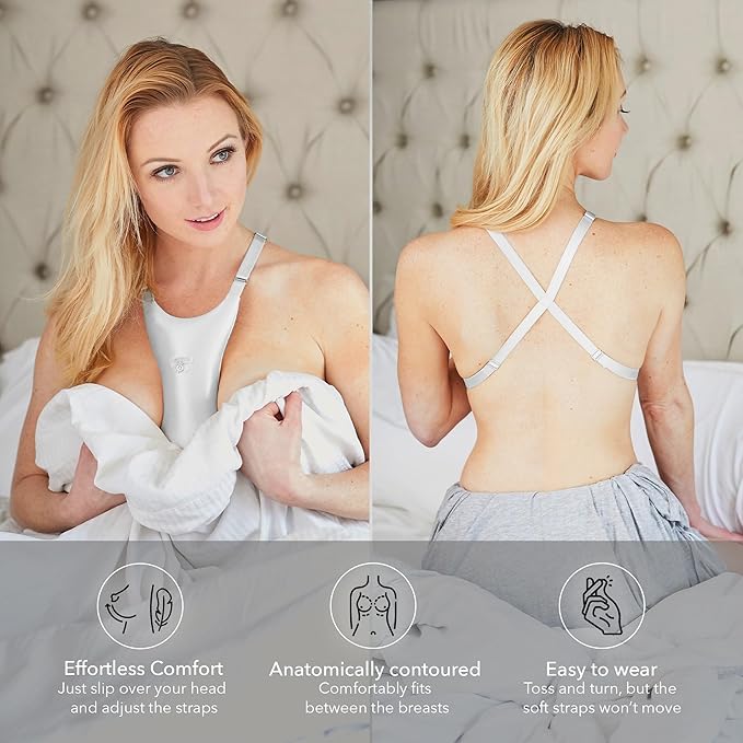 Intimia Breast Pillow for Chest Wrinkles and Side Sleeping - Chest Pillow for Wrinkle Prevention and Breast Support (Silver)