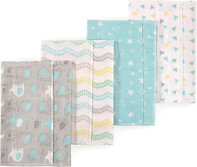 Little Treasure Luvable Friends Flannel Burp Cloths 4pk