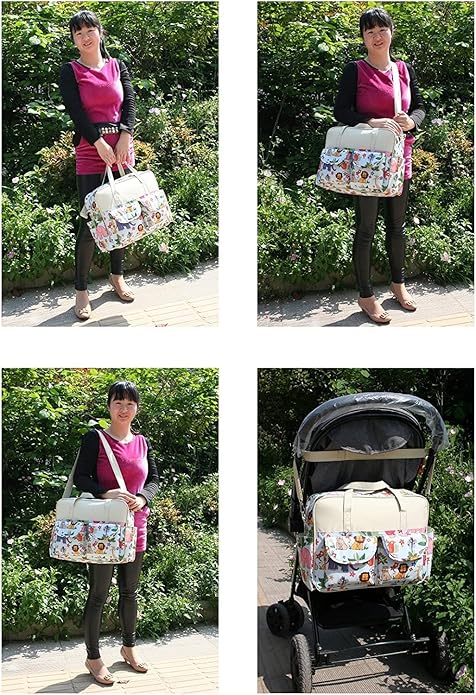 Kamay's Mummy Shoulder Bag Diaper Bag Chic Nappy Changing Bag Tote/Messenger Style Large with Changing Mat, Adjustable Straps