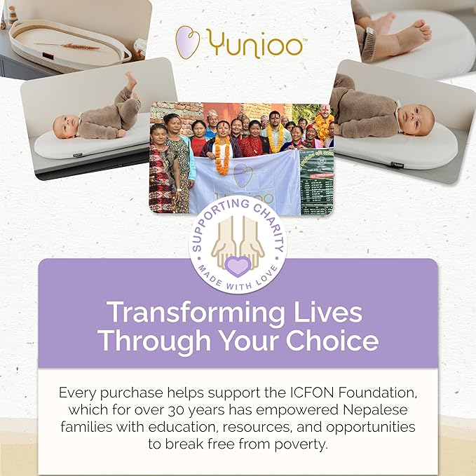 Yunioo Foldable Baby Changing Pad 31” x 16” - Waterproof & Ultra Soft Mattress for Diaper Changing Station - Portable Table Topper & Moses Basket Replacement - Easy to Clean