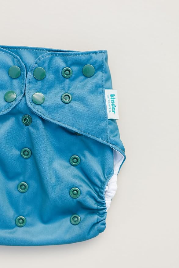 Kinder Cloth Diapers Reusable Baby Diapers Pocket Style Athletic Wicking Jersey, Wet Bag, Newborn to Potty Training 7-60lbs, One Size, Inserts NOT Included (Western Wildlife, 5 Pack, Without Inserts)