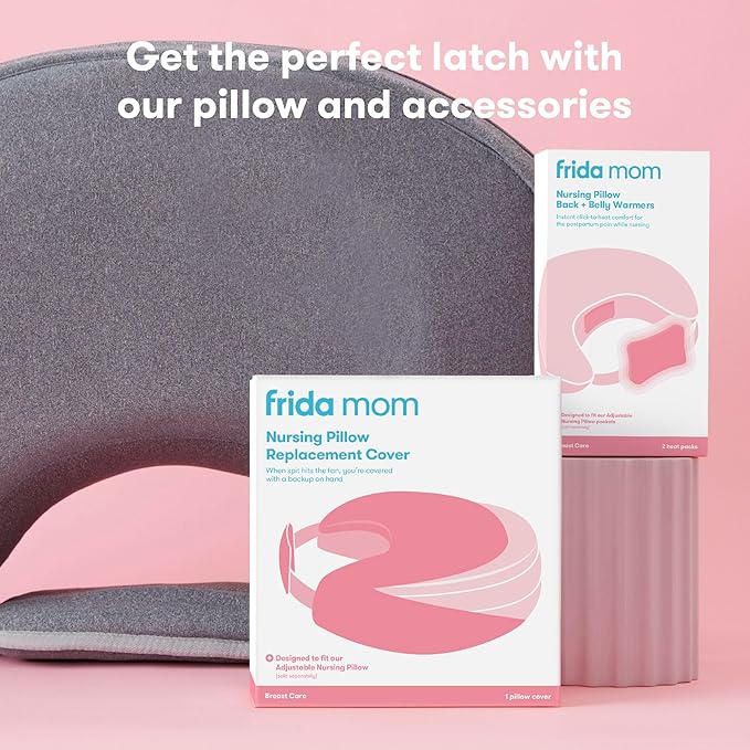 Frida Mom Nursing Pillow Back + Belly Warmers | Reusable Click-to-Heat Relief in an Instant for Back + Belly | 1 set - 2 heat packs