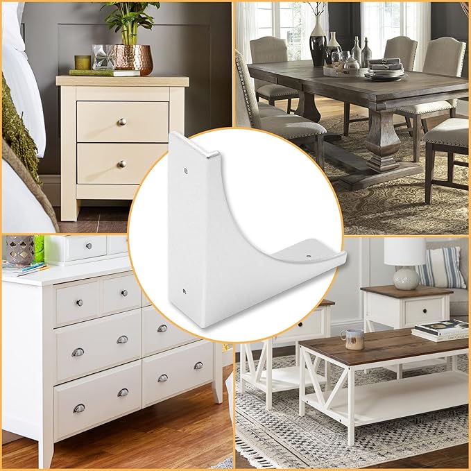 BokWin Silver Box Corner Protector Metal,4 Pcs 2.56 Inch Decorative Corner Brackets with Screws,Safety Edge Guard for Box Furniture Table Shelf