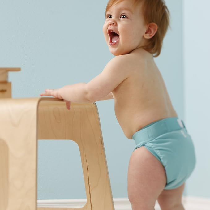 Gdiapers Little Gpant Glacier Blue, Medium (Pack of 12)