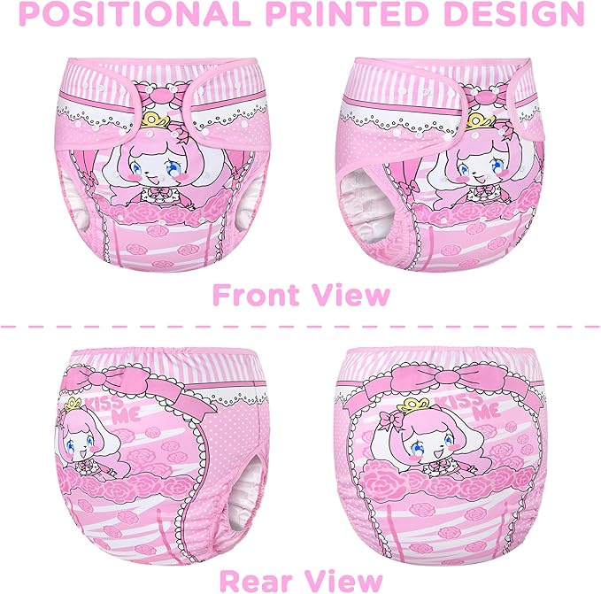 Littleforbig Washable Adjustable Reusable Waterproof Cloth Adult Diaper Wrap Cover - Little Beauty