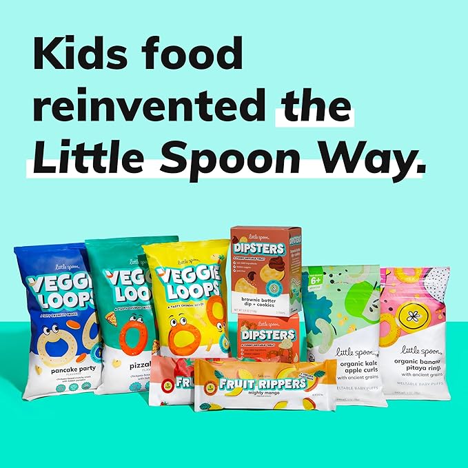 Little Spoon Confetti Cake Dip + Pretzels Dipsters, Big Kid Favorite Dunking Snack with Hidden Veggies, Organic Oats, Carrot & Butternut Squash, Maple Sweetened, Non-GMO, 2g Plant Protein, 3 Trays per Pack, Total of 12 Trays