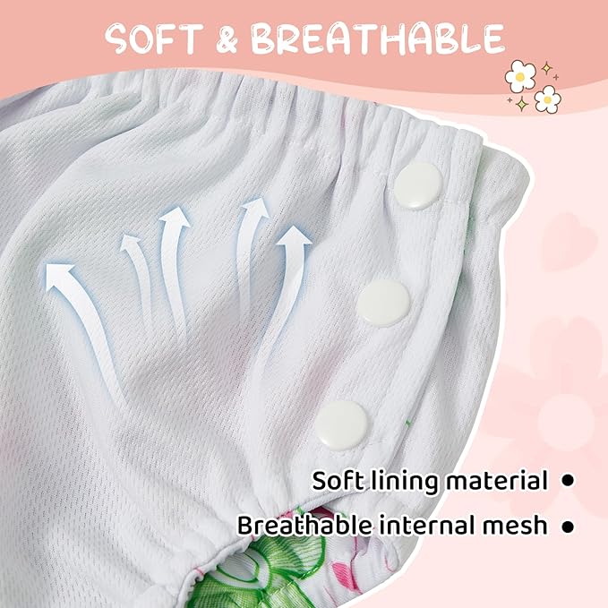 Durio Reusable Swim Diapers for Baby Toddler Newborn Washable Water Diapers for Swimming Beach Essentials