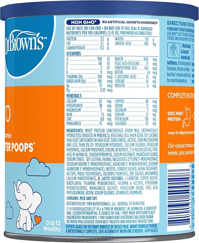 Good Start | Dr. Brown's Gentle Pro, Baby Formula Powder, For Sensitive Tummies, Easy Digestion and Softer Poops, Infant Formula with Probiotics, DHA, Non-GMO