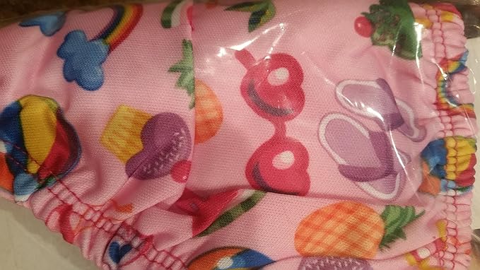 SwimSchool Reusable Girl Swim Diaper UPF 50 Level, Pink, 6m