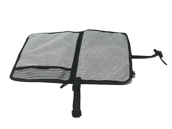 Diaper Changing Pad, Cushioned Mat with Built-in Pillow, Black with Pockets, Waterproof Travel Mat, Bonus Pacifier Pouch